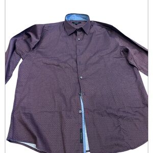 Tahari Men's Burgundy Dress Shirt
